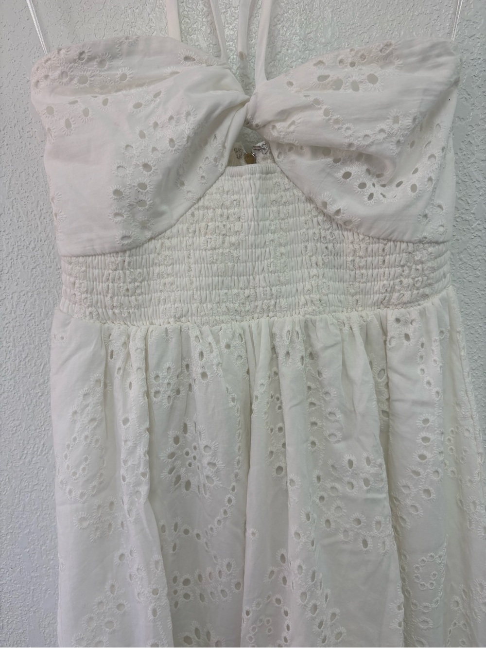 Altar'd State White Eyelet Strapless Sundress
